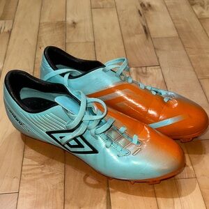 Umbro Aqua and Orange Soccer Cleats